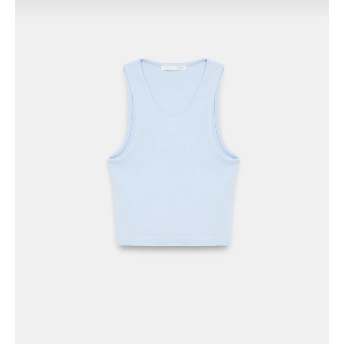 Dilvin Açık Mavi Crop Top